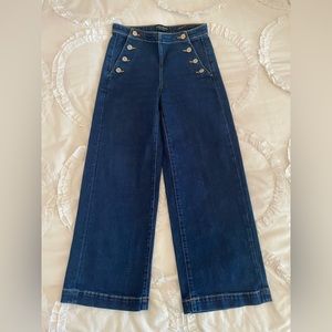 Banana Republic Jeans High-Rise Wide Leg Crop Size 25